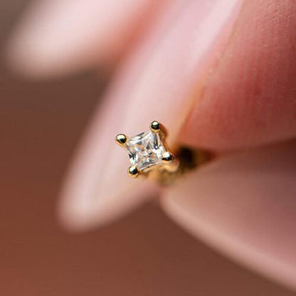 Princess Cut Earrings in Rose Gold - The Perfect Gift for A Special Someone