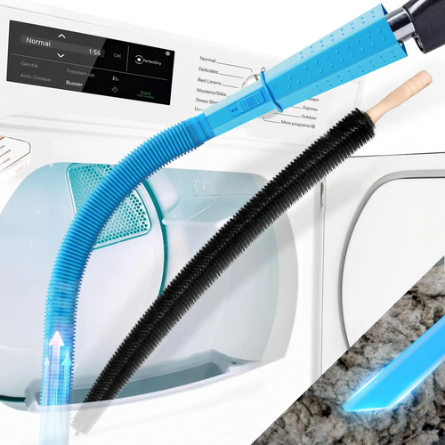 ⏰Limited Time Sales - save 49% OFF🧹 Dryer Vent Cleaner Kit – 2-Piece Lint Removal Brush & Vacuum Attachment 🌬️