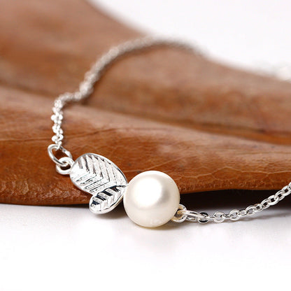 Simple forest leaf bracelet
