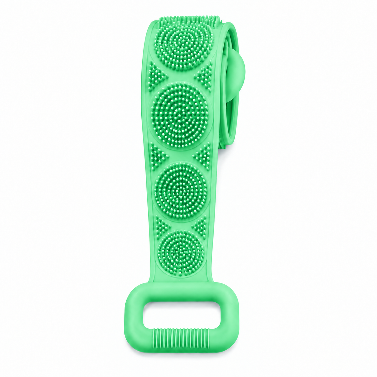 Silicone Back Scrubber Belt – Exfoliating Shower Strap with Easy-Grip Handles