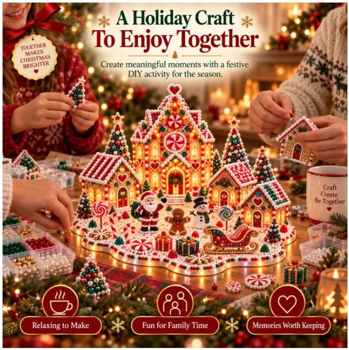 ✨🔥Sparkling Christmas Church DIY Gem Art Kit