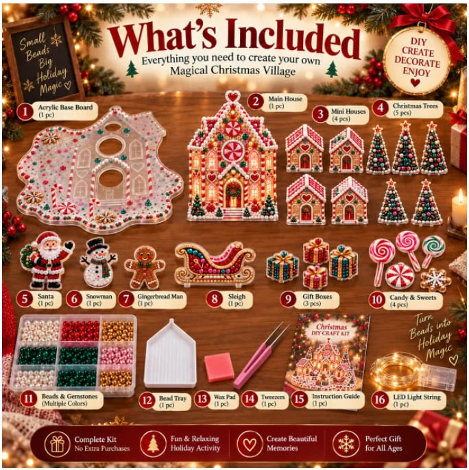 ✨🔥Sparkling Christmas Church DIY Gem Art Kit