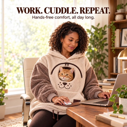Cozy Pet Carrier Hoodie — Built-In Pouch for Cats & Small Dogs