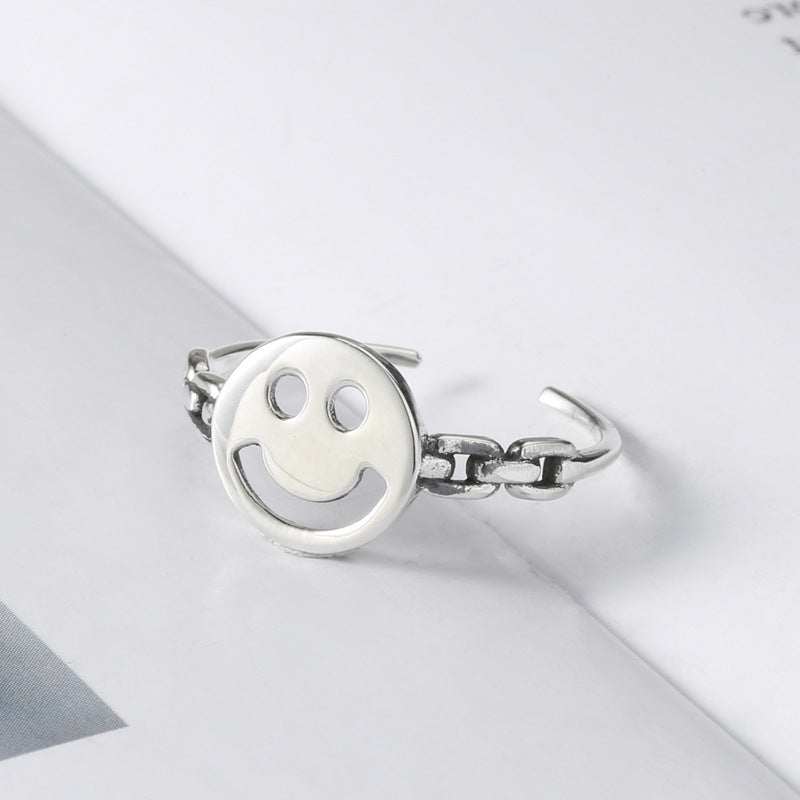 Smile index finger ring adjustable