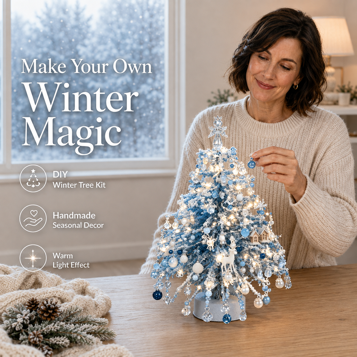 🎄Last Day 49% OFF – ✨ DIY Beaded Christmas Tree Kit – 🎅Create Your Own Sparkling Holiday Decoration