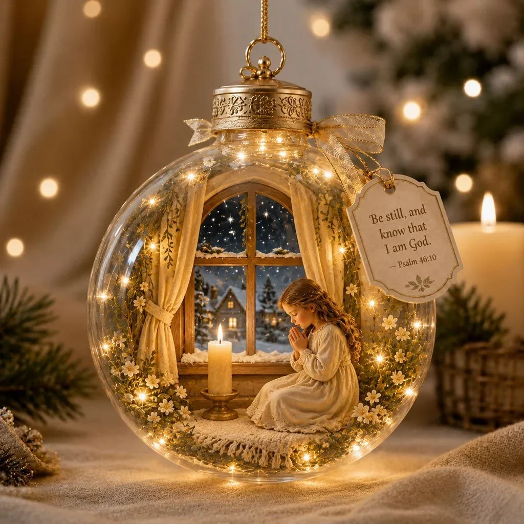 Illuminated Christian Scripture Keepsake Ornaments