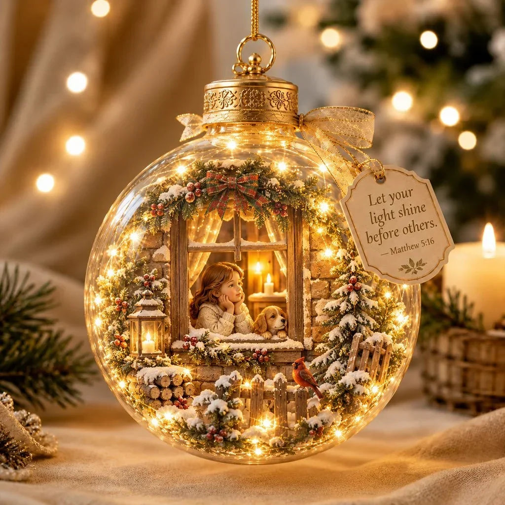 Illuminated Christian Scripture Keepsake Ornaments