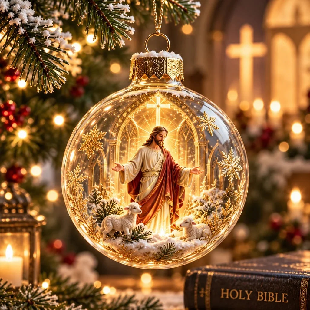 Illuminated Christian Scripture Keepsake Ornaments