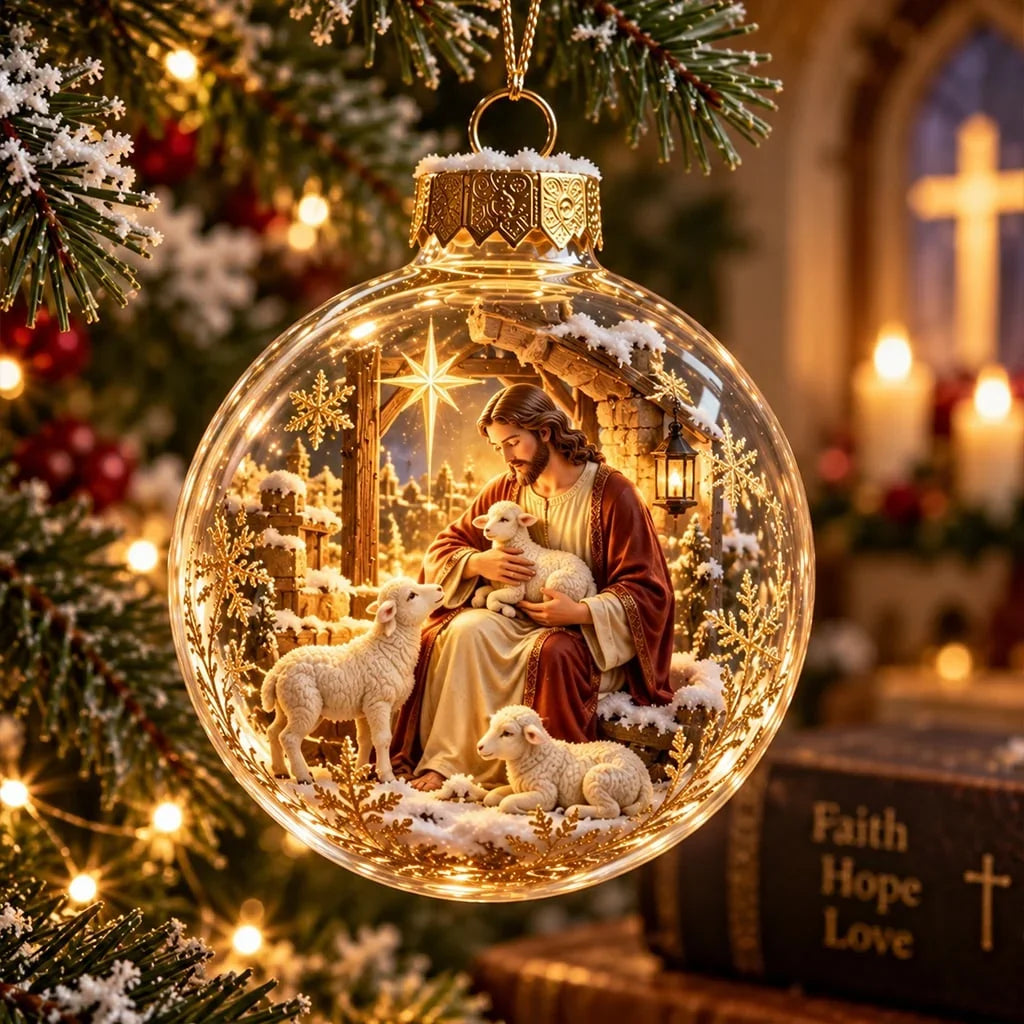 Illuminated Christian Scripture Keepsake Ornaments