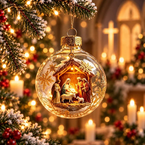 🎄✨ Christian Christmas Ornaments – Jesus & Nativity Scene Hanging Decorations