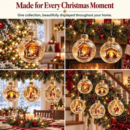 🎄✨ Christian Christmas Ornaments – Jesus & Nativity Scene Hanging Decorations
