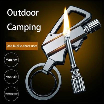 3-in-1 EDC Permanent Match Keychain: Never Run Out of Fire