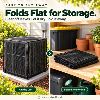 ❄️ Heavy-Duty Mesh AC Cover – All-Season Outdoor Protection