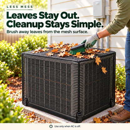 ❄️ Heavy-Duty Mesh AC Cover – All-Season Outdoor Protection