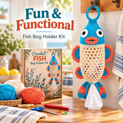 Crochet Animal Bag Holder DIY Kit – Cute & Functional Hanging Storage Craft Kit