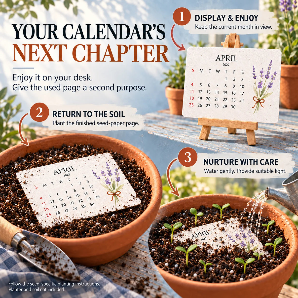 🌱Eco-Friendly Plantable “Timeless” Seed Calendar 2027