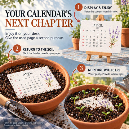 🌱Eco-Friendly Plantable “Timeless” Seed Calendar 2027