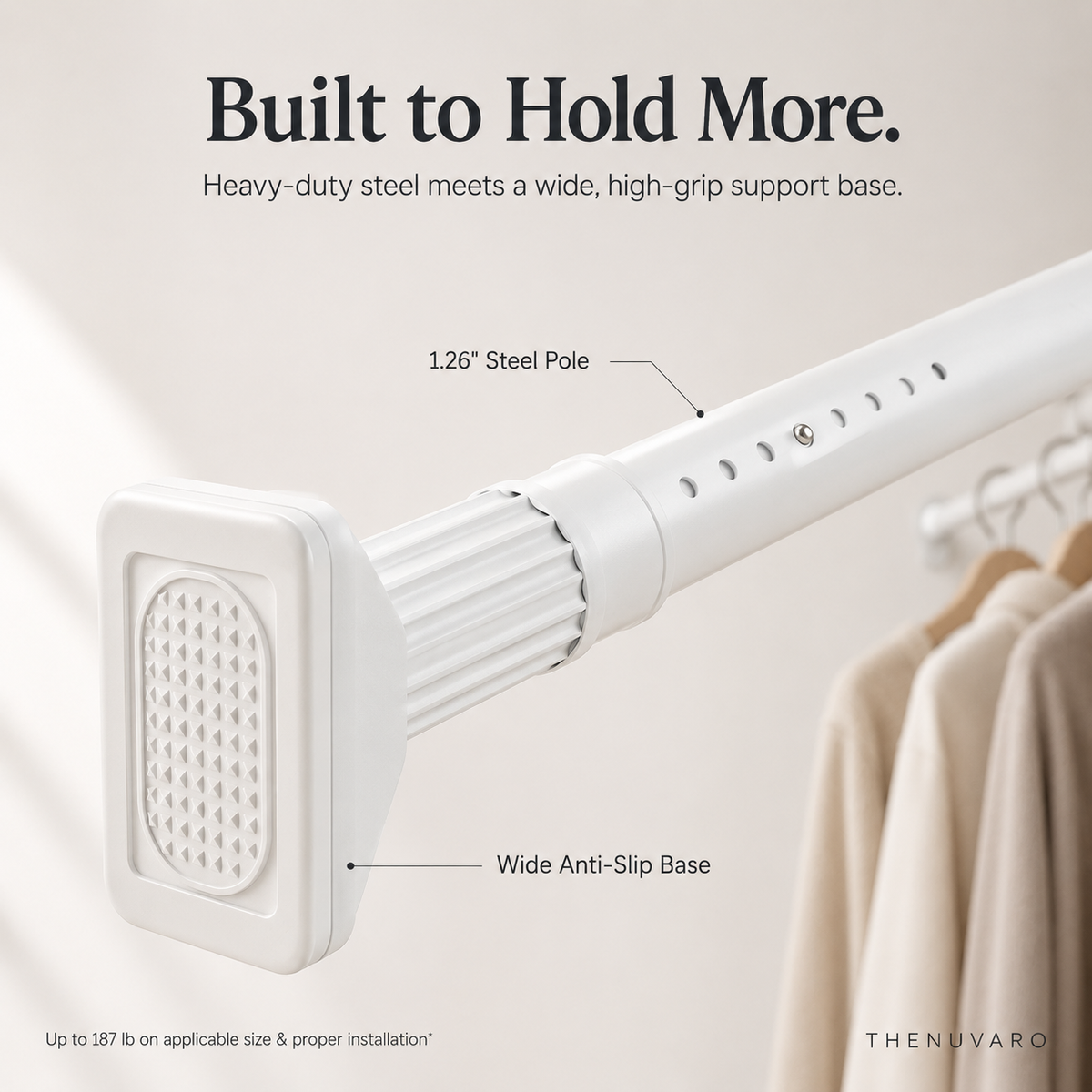 💥50% OFF🛠️ Drill-Free Tension Rod — No Tools, No Holes, No Hassle