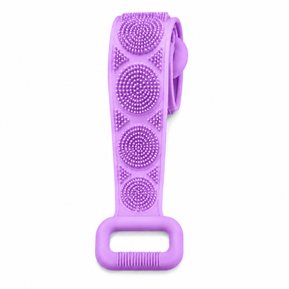 Silicone Back Scrubber Belt – Exfoliating Shower Strap with Easy-Grip Handles