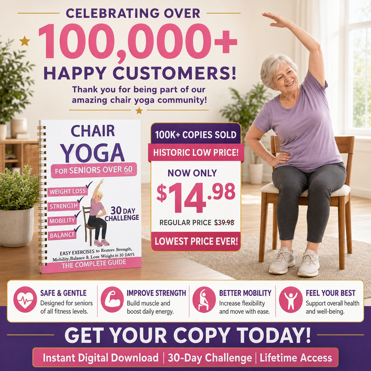 Pink For Seniors Over 60（2PC）