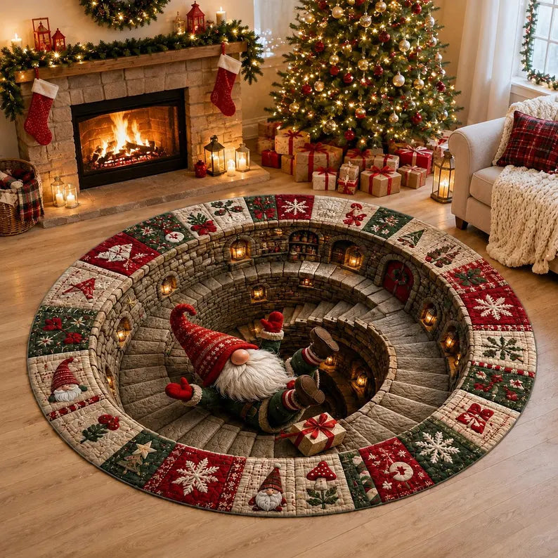 🎃🎄 3D Illusion Holiday Rug – Spooky Halloween & Christmas Magic for Your Home