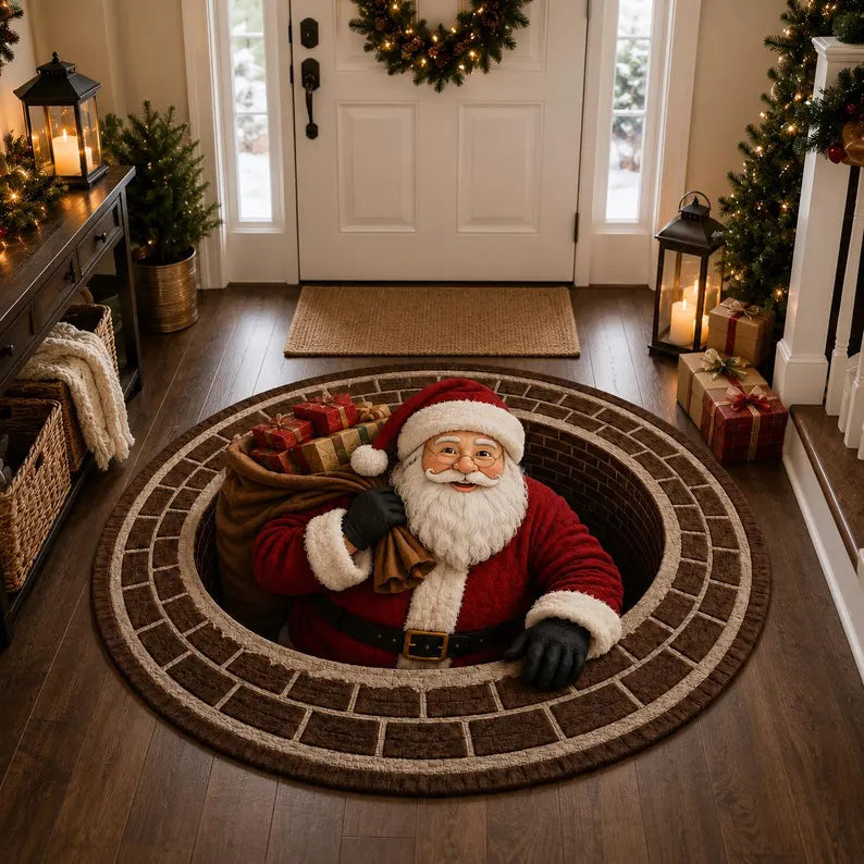 🎃🎄 3D Illusion Holiday Rug – Spooky Halloween & Christmas Magic for Your Home