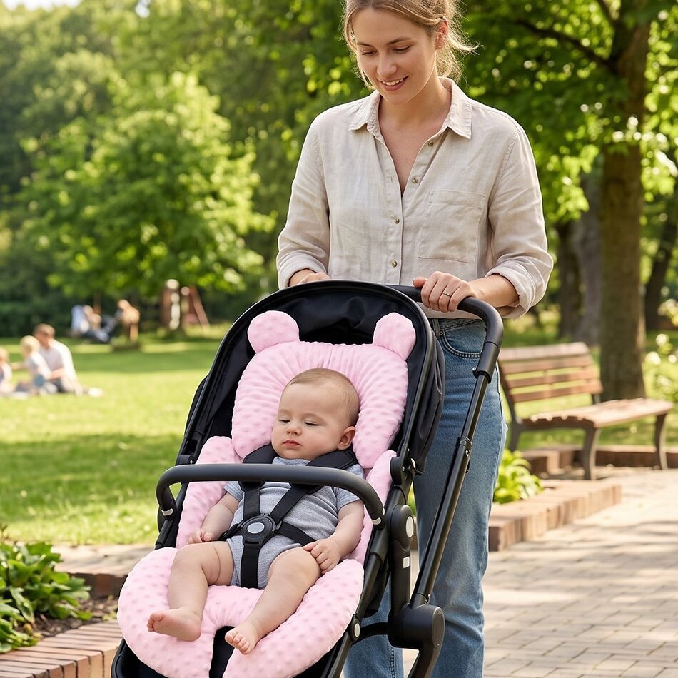 Bean Velvet Baby Stroller Cushion