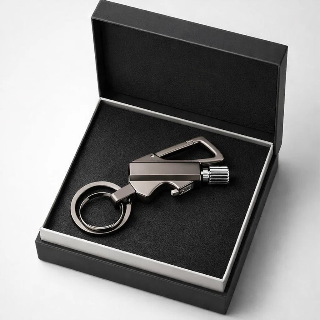 3-in-1 EDC Permanent Match Keychain: Never Run Out of Fire